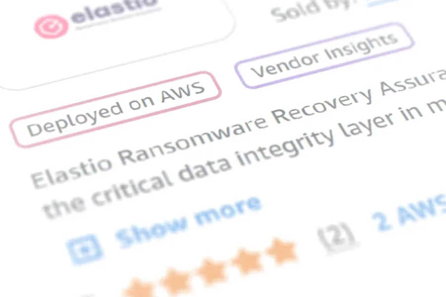 Elastio Achieves AWS Deployment Status, Easing Marketplace Procurement