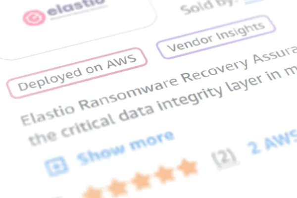 Elastio Achieves AWS Deployment Status, Easing Marketplace Procurement