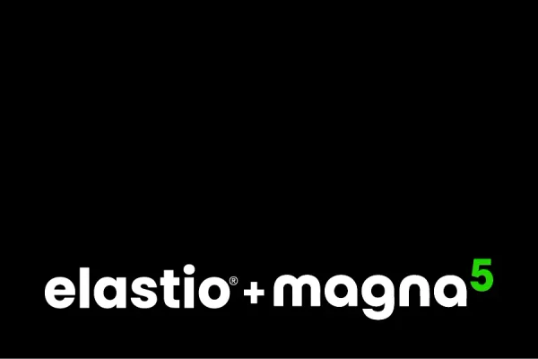 Elastio and Magna5 logos on black