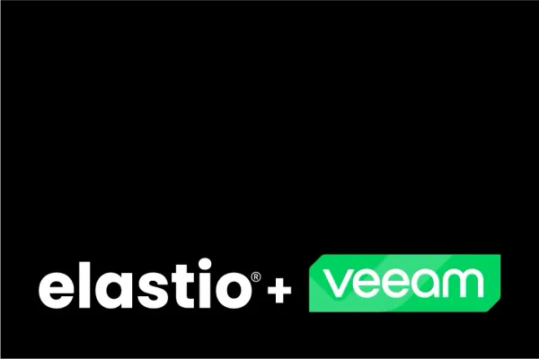 Elastio and Veeam logos on black